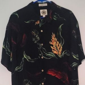 Mens patterned 100% silk dress shirt